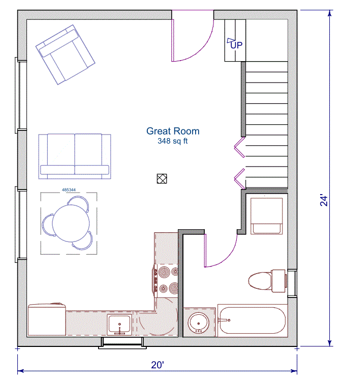 tiny log cabin floor plans